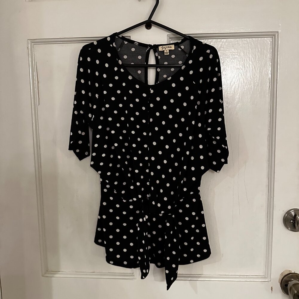 Polka dot Top with tie waist